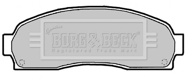 BORG & BECK Комплект тормозных колодок, дисковый тормоз BBP2134